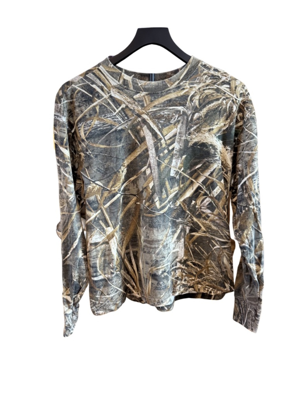 Game Winner Camo Long Sleeve Tee - Brown & Green Medium